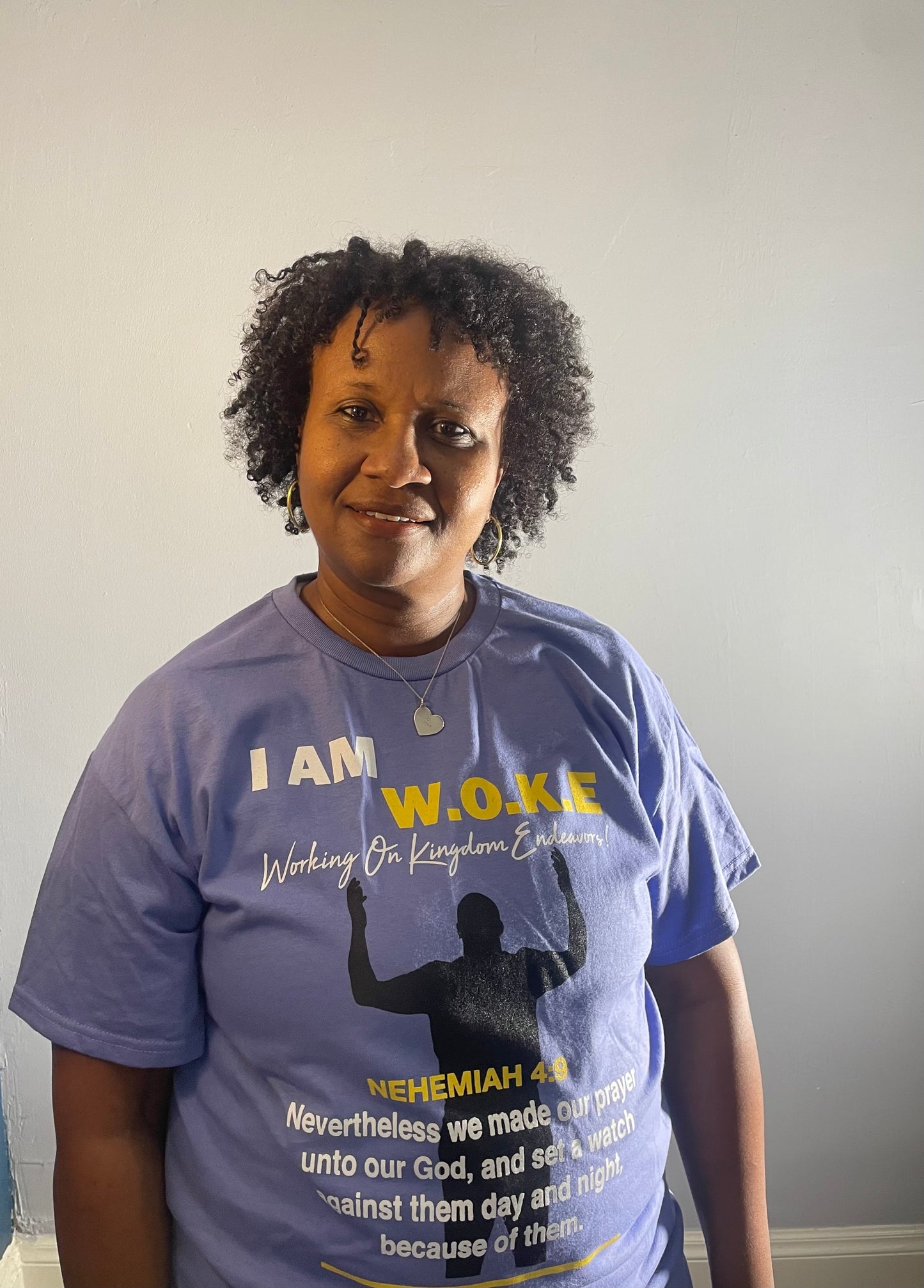 I AM WOKE short sleeve t-shirt ( Violet)