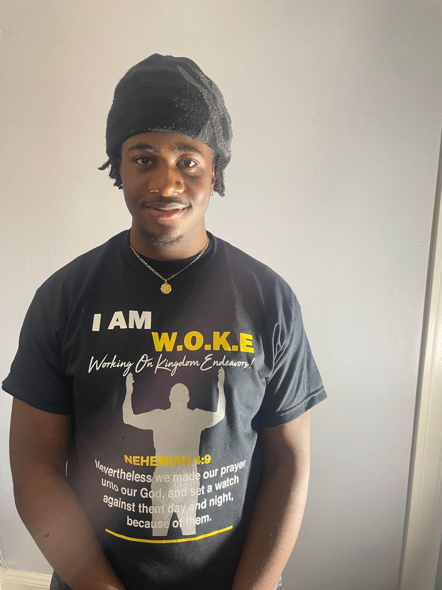 I AM WOKE short sleeve t-shirt ( BLACK)