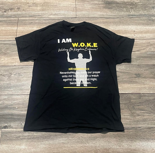 I AM WOKE short sleeve t-shirt ( BLACK)